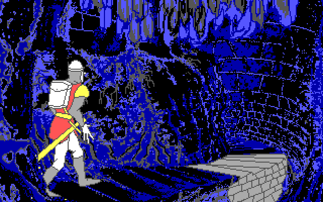 Dragon's Lair IBM PC/Compatibles Screenshot: Walking towards more danger...