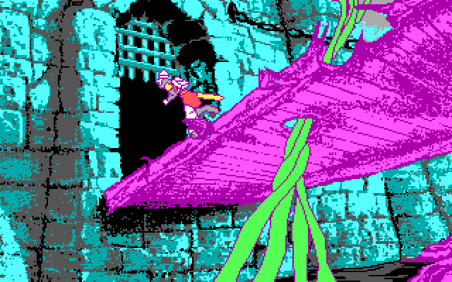 Dragon's Lair IBM PC/Compatibles Screenshot: Made it this time!