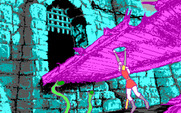 Dragon's Lair for IBM PC/Compatibles - Fell through a hole...and evil looking tentacles approach!