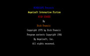 High $take$ for IBM PC/Compatibles - Title screen.