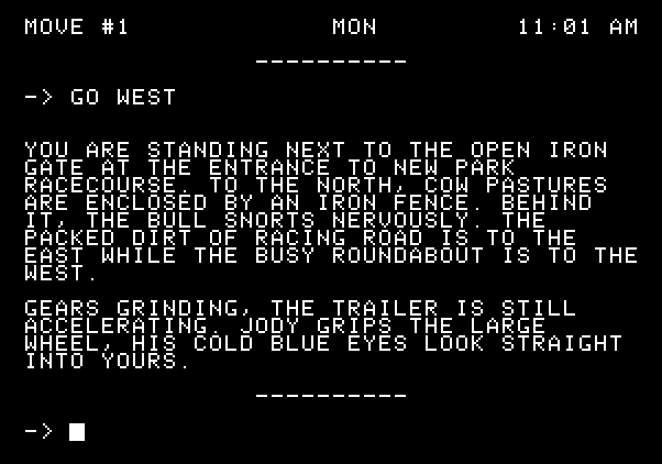 High $take$ Apple II Screenshot: I could be in trouble, I should act fast!