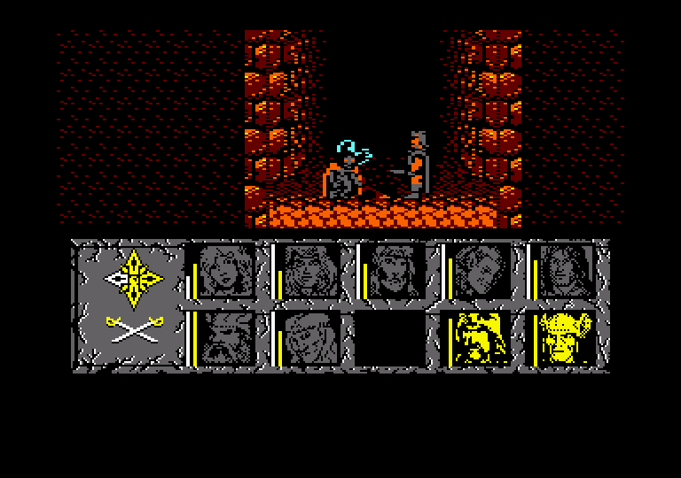 Dragons of Flame Amstrad CPC Screenshot: Trapped again in another corner...