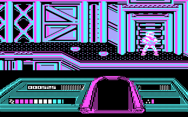 Dream Warrior IBM PC/Compatibles Screenshot: Take the lift down to another floor...