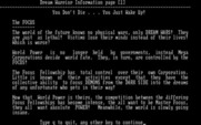 Dream Warrior for IBM PC/Compatibles - Start of the game instructions.