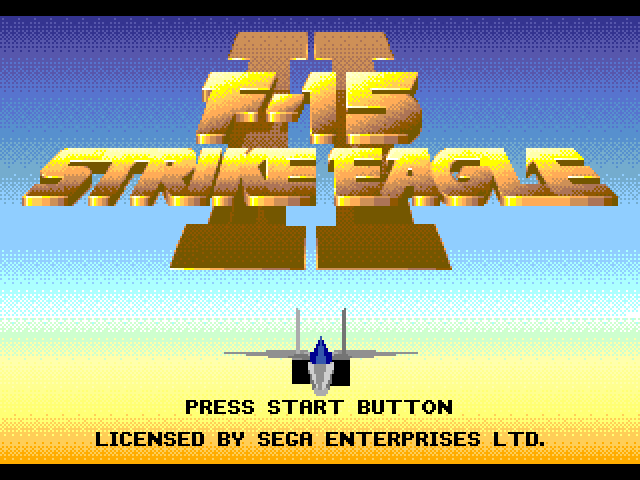 F-15 Strike Eagle II Sega Genesis / Mega Drive Screenshot: Main menu.