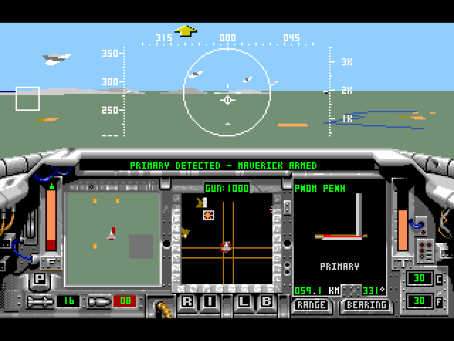 F-15 Strike Eagle II Sega Genesis / Mega Drive Screenshot: Mission start.