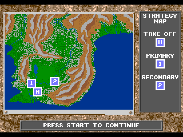 F-15 Strike Eagle II Sega Genesis / Mega Drive Screenshot: Here's my mission map.