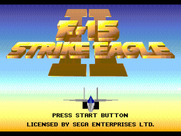 F-15 Strike Eagle II for Sega Genesis / Mega Drive - Main menu.