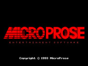 F-15 Strike Eagle II for Sega Genesis / Mega Drive - MicroProse logo screen.