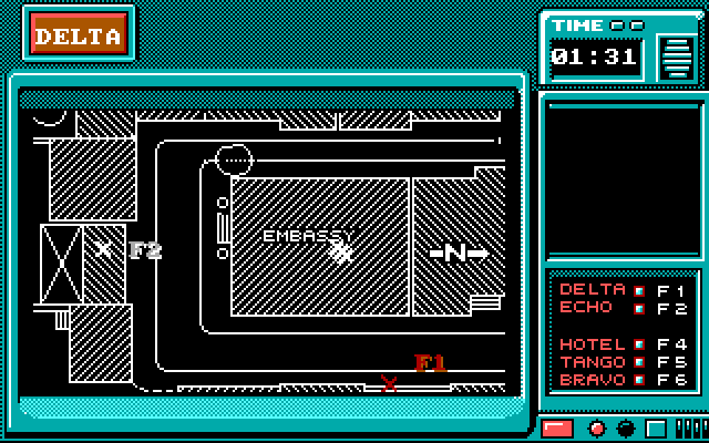 Hostage: Rescue Mission IBM PC/Compatibles Screenshot: Select the unit you wish to command.