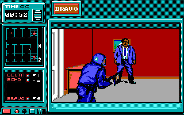 Hostage: Rescue Mission IBM PC/Compatibles Screenshot: A hostage has been located!