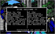 Hostage: Rescue Mission for IBM PC/Compatibles - The newspapers report on your failed mission.