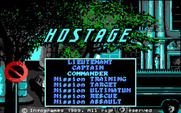 Hostage: Rescue Mission for IBM PC/Compatibles - Title screen.