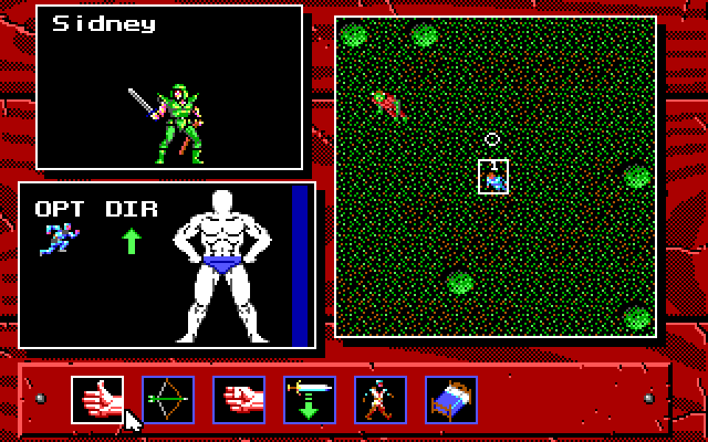 Knights of Legend IBM PC/Compatibles Screenshot: Battle screen.