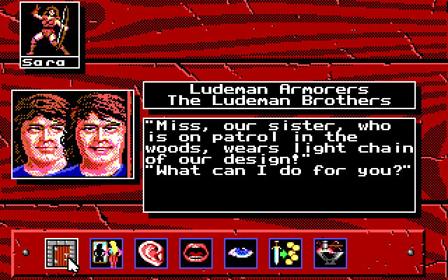 Knights of Legend IBM PC/Compatibles Screenshot: Need some armor?