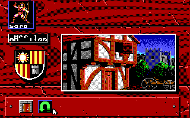 Knights of Legend IBM PC/Compatibles Screenshot: Looks like a nice place to stay...
