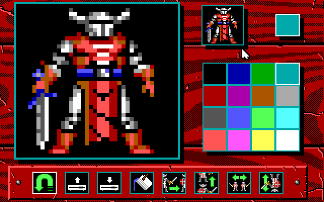 Knights of Legend IBM PC/Compatibles Screenshot: You can edit your avatar.