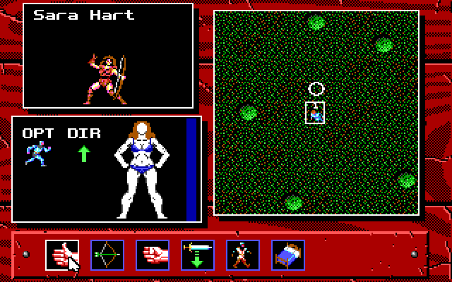 Knights of Legend IBM PC/Compatibles Screenshot: Battle; what's your next move?