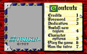 Knights of Legend for IBM PC/Compatibles - The main menu.