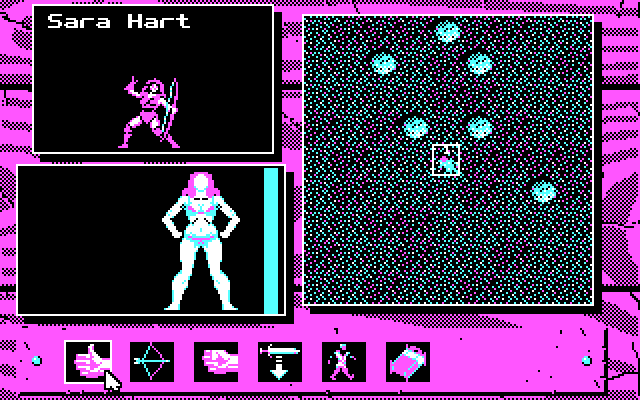 Knights of Legend IBM PC/Compatibles Screenshot: The battle screen.