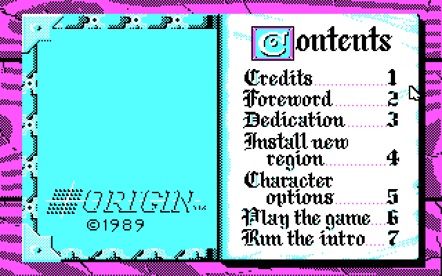 Knights of Legend IBM PC/Compatibles Screenshot: The main menu.