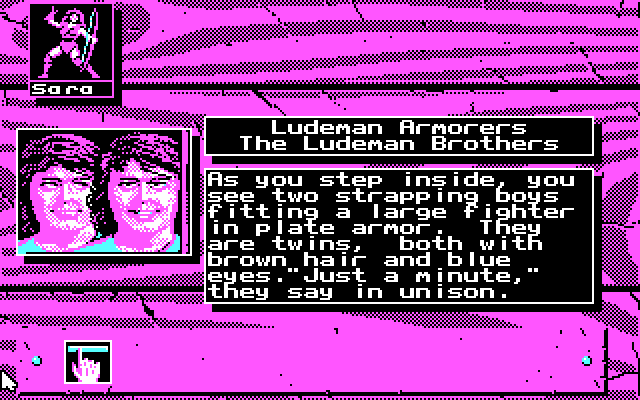 Knights of Legend IBM PC/Compatibles Screenshot: Visiting a shop.