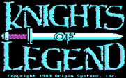 Knights of Legend for IBM PC/Compatibles - Title screen.