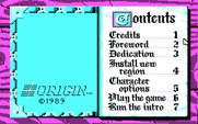 Knights of Legend for IBM PC/Compatibles - The main menu.
