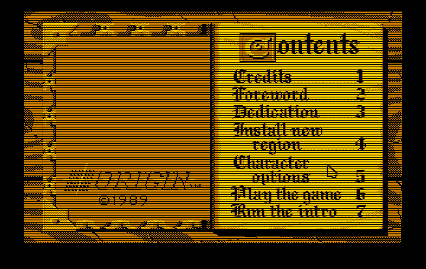 Knights of Legend IBM PC/Compatibles Screenshot: The main menu.