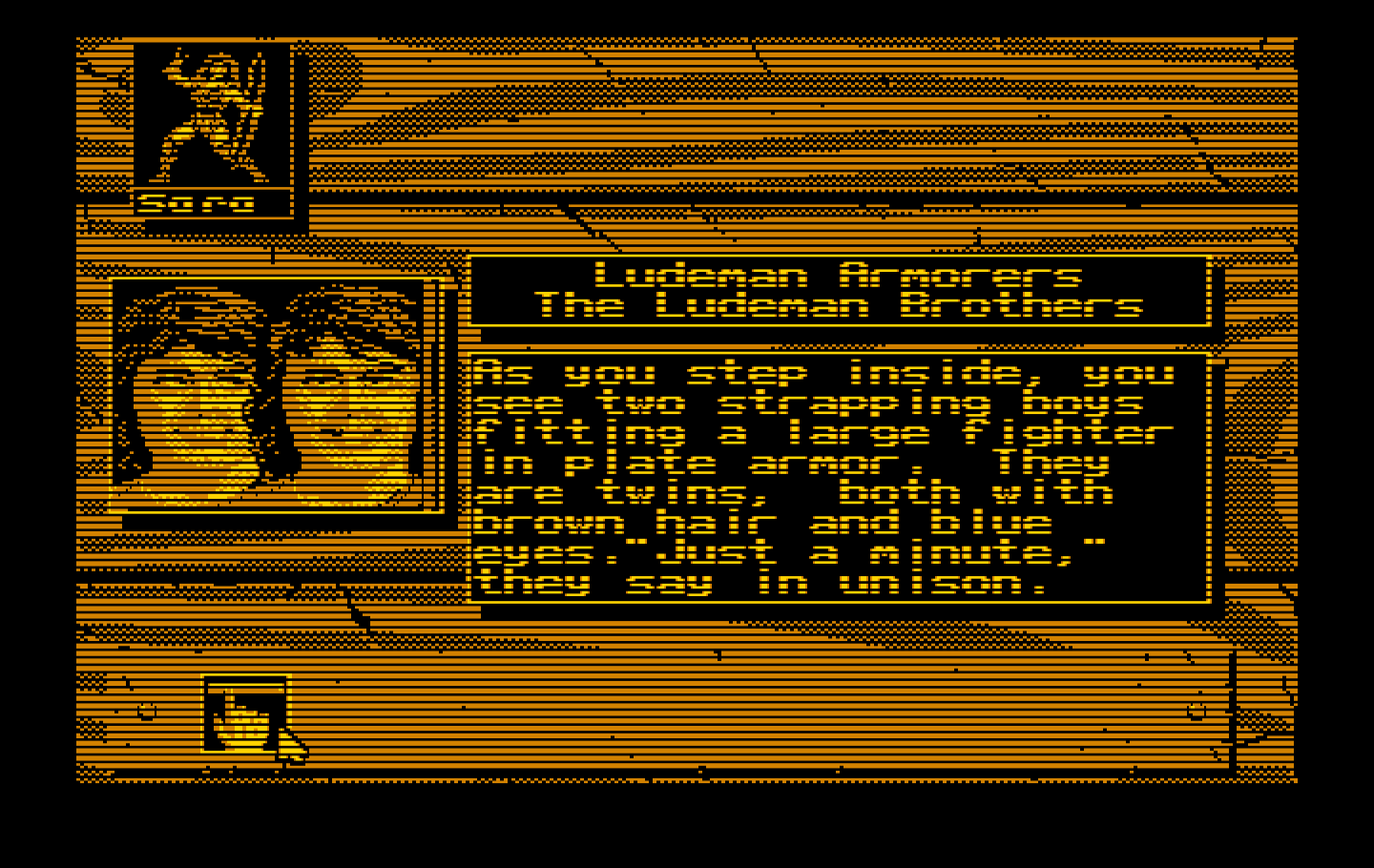 Knights of Legend IBM PC/Compatibles Screenshot: Need to purchase armour?