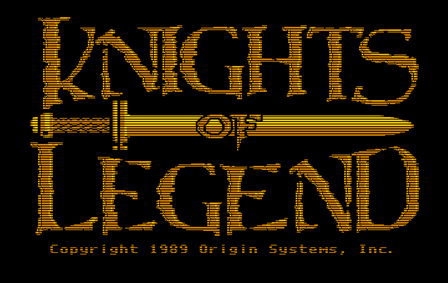Knights of Legend IBM PC/Compatibles Screenshot: Title screen.