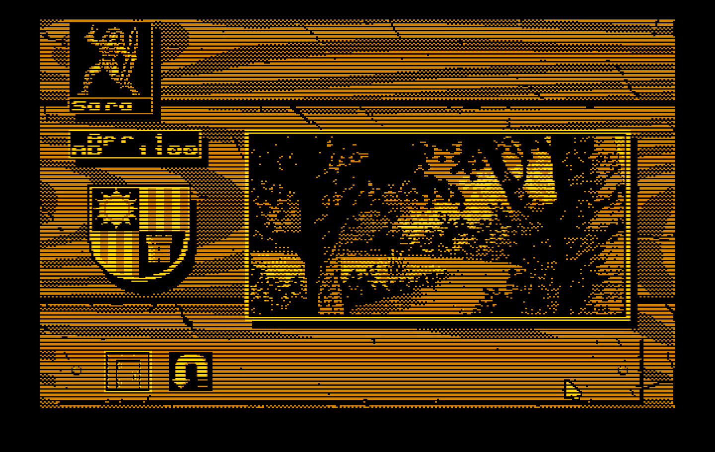 Knights of Legend IBM PC/Compatibles Screenshot: Entering the forest.
