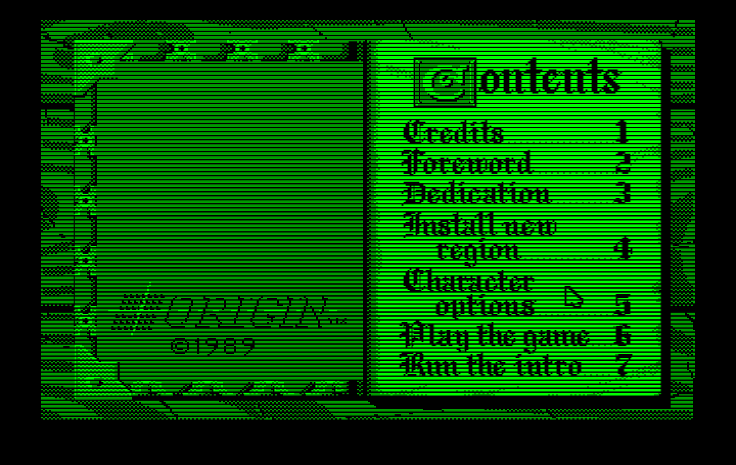 Knights of Legend IBM PC/Compatibles Screenshot: The main menu.