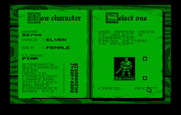 Knights of Legend for IBM PC/Compatibles - Character creation.
