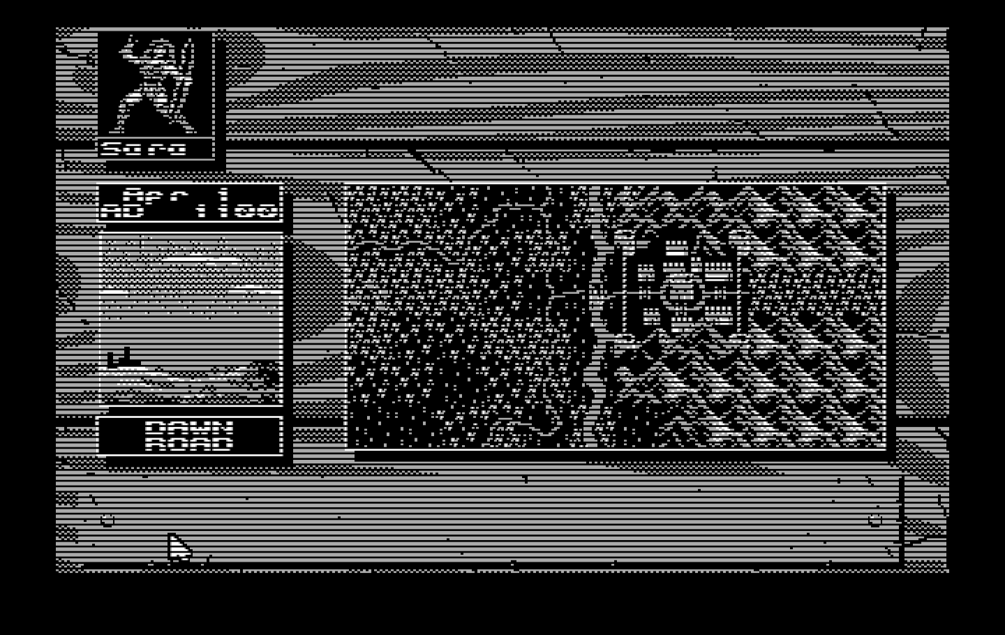 Knights of Legend IBM PC/Compatibles Screenshot: Navigating in the world view.