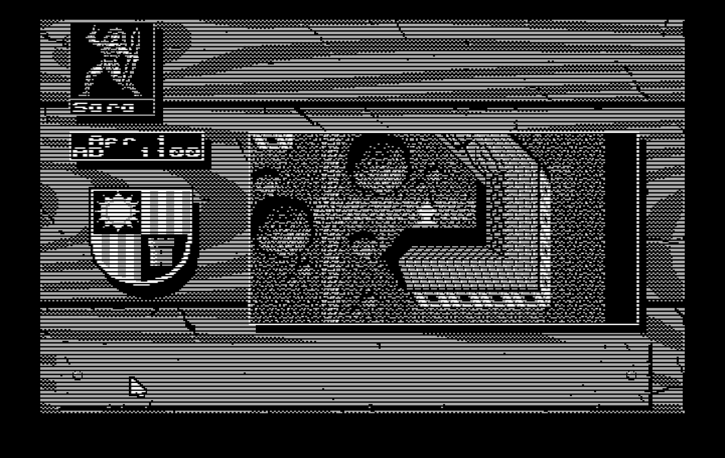 Knights of Legend IBM PC/Compatibles Screenshot: Overhead view of the town.