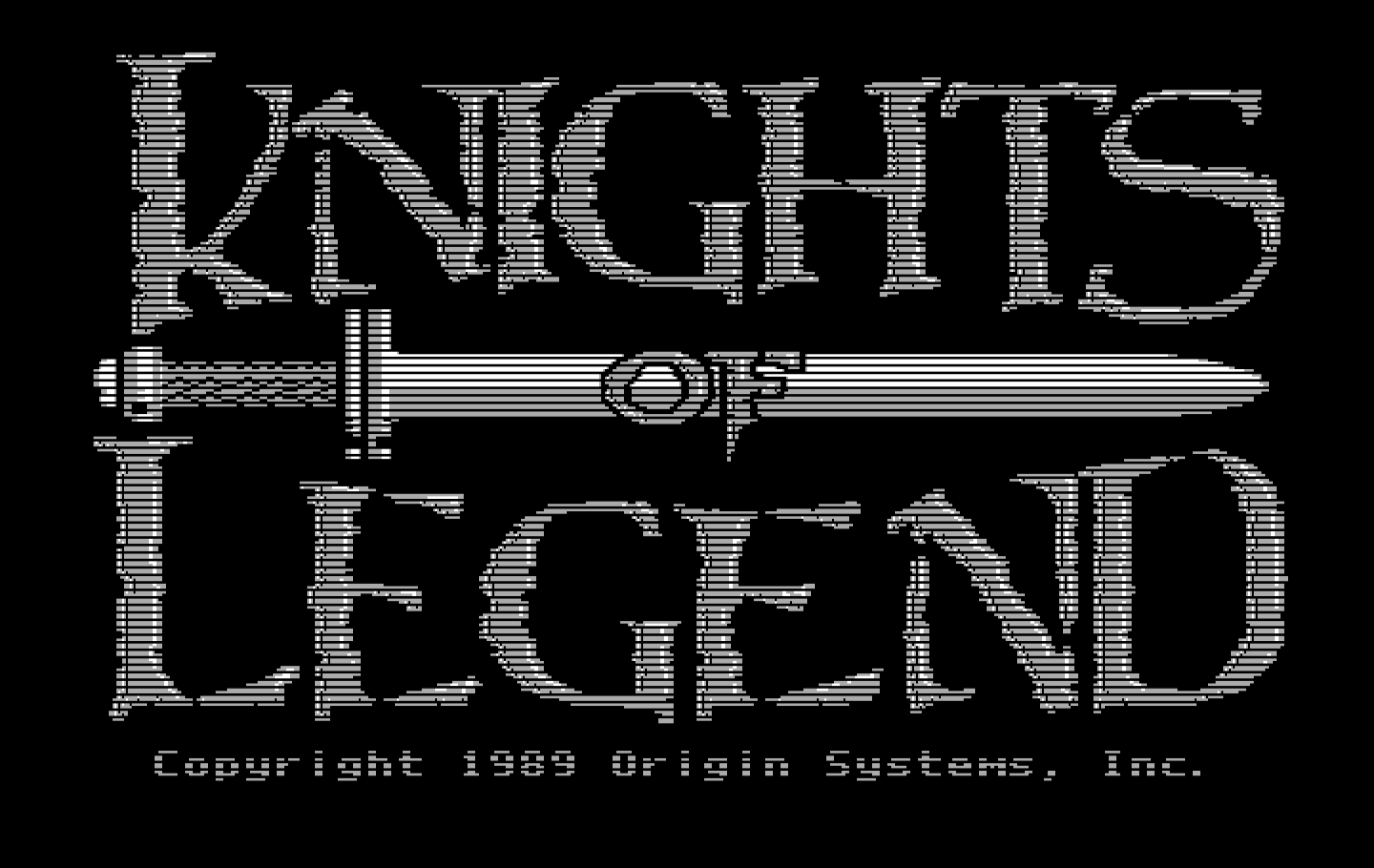 Knights of Legend IBM PC/Compatibles Screenshot: Title screen.