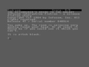 Hitchhiker's Guide to the Galaxy, The for Commodore 16 & Plus/4 - Starting screen.