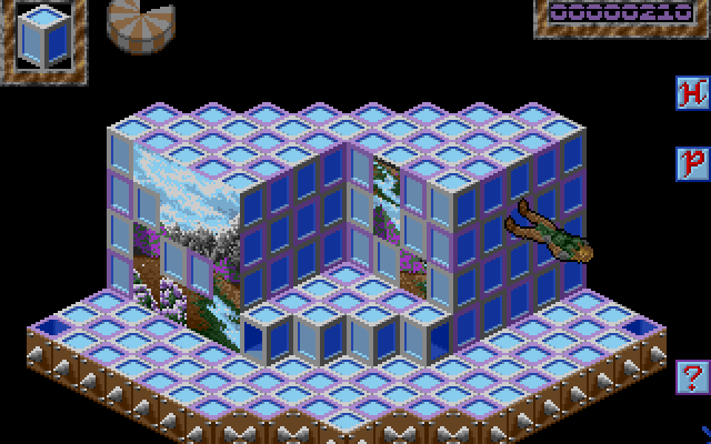Never Mind Amiga Screenshot: I made it to a blank wall, which isn't helping me at the moment...