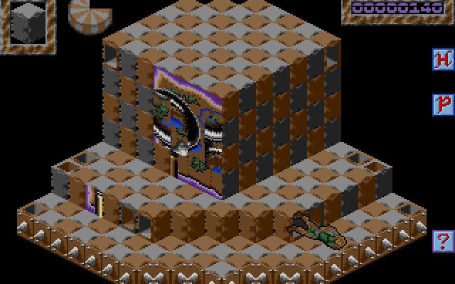 Never Mind Amiga Screenshot: You can only change planes by using one of the transporter tiles...