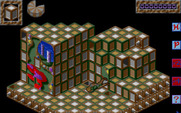 Never Mind for Amiga - Enter the right transporter and you can even walk on the sides of walls!