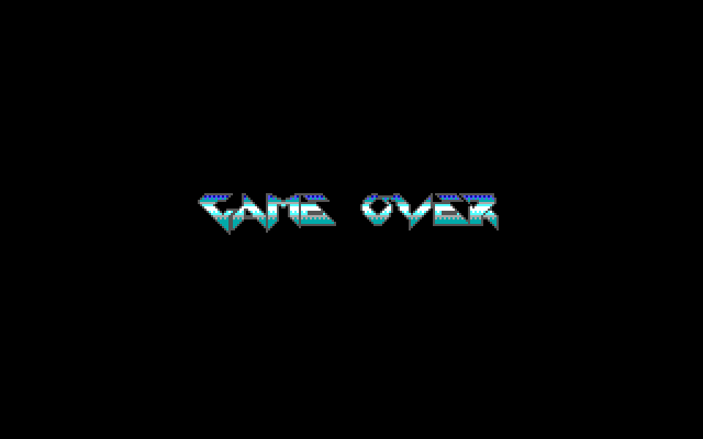 Never Mind IBM PC/Compatibles Screenshot: Game over.