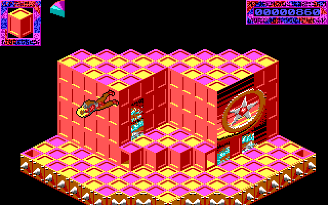 Never Mind IBM PC/Compatibles Screenshot: Hmm, the wall I'm on is empty. Not terribly useful...
