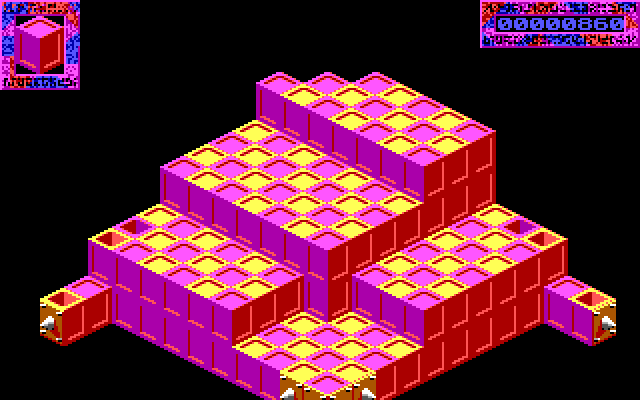 Never Mind IBM PC/Compatibles Screenshot: When a level is completed the blocks are removed.