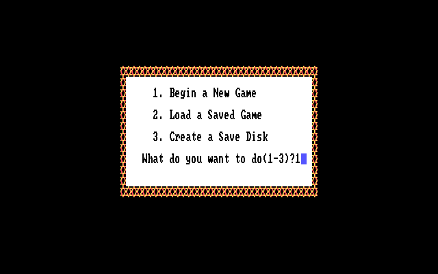 Nobunaga's Ambition II IBM PC/Compatibles Screenshot: Options at the beginning of the game