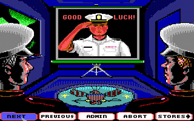 Ocean Ranger IBM PC/Compatibles Screenshot: A wish of good luck