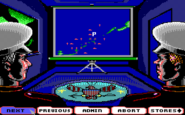 Ocean Ranger IBM PC/Compatibles Screenshot: The primary target. Later screens show the secondary target and home port