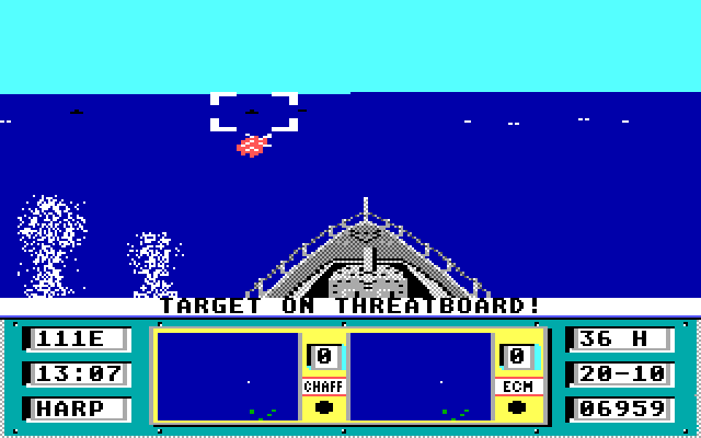 Ocean Ranger IBM PC/Compatibles Screenshot: This is a hit with canon fire