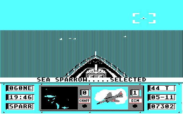 Ocean Ranger IBM PC/Compatibles Screenshot: Locked on with a Sea Sparrow missile
