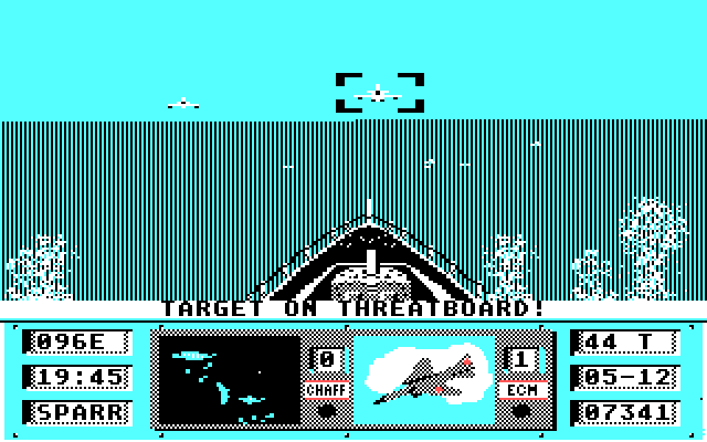 Ocean Ranger IBM PC/Compatibles Screenshot: Now acquiring an airborne target